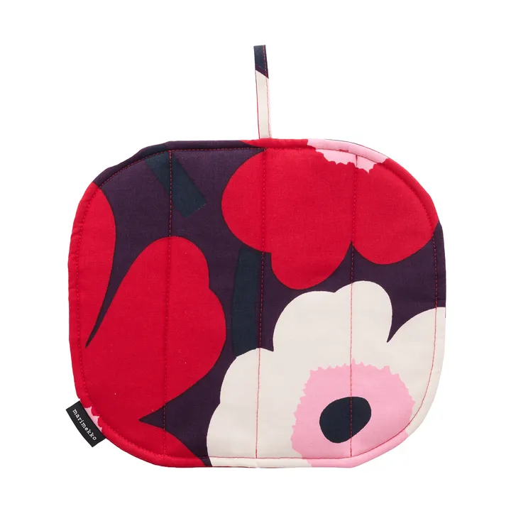 Pieni Unikko grydelap 22x25 cm - Plum-cranberry-off white-rose - Marimekko
