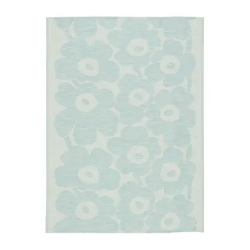 Pieni Unikko viskestykke bomuld/hør 50x70 cm - Offwhite/Light blue - Marimekko