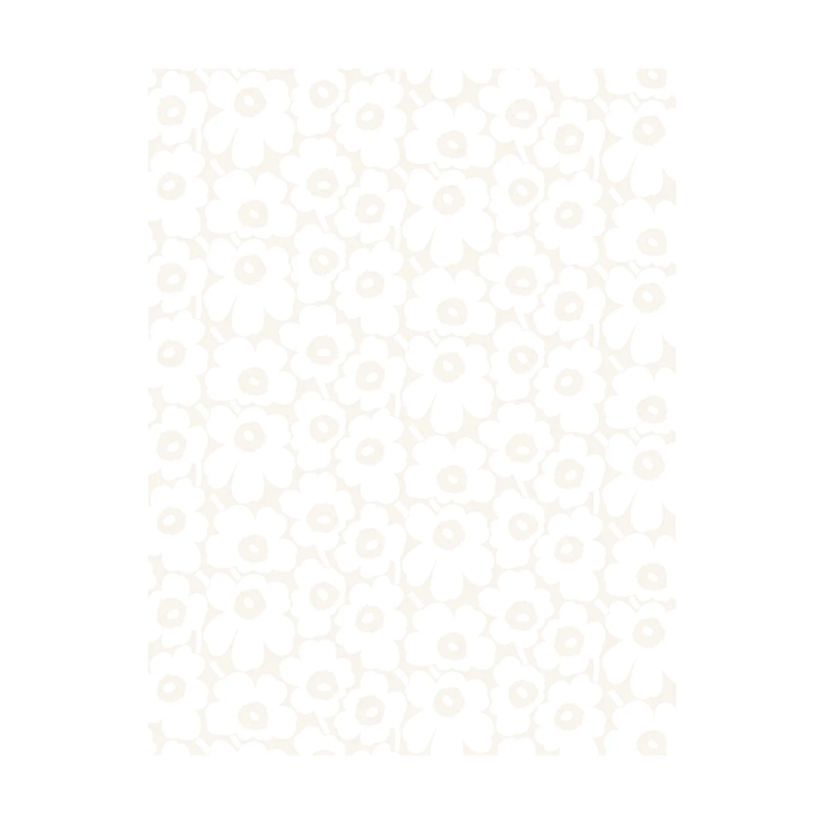 Pieni Unikko voksdug, White Marimekko