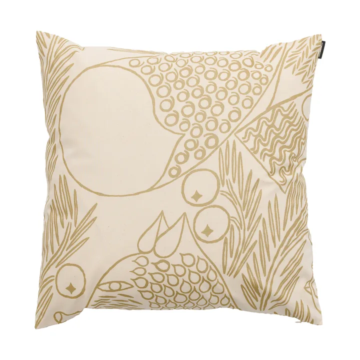 Piirto Ketunmarja pudebetræk - Off white-guld, 50x50 cm - Marimekko