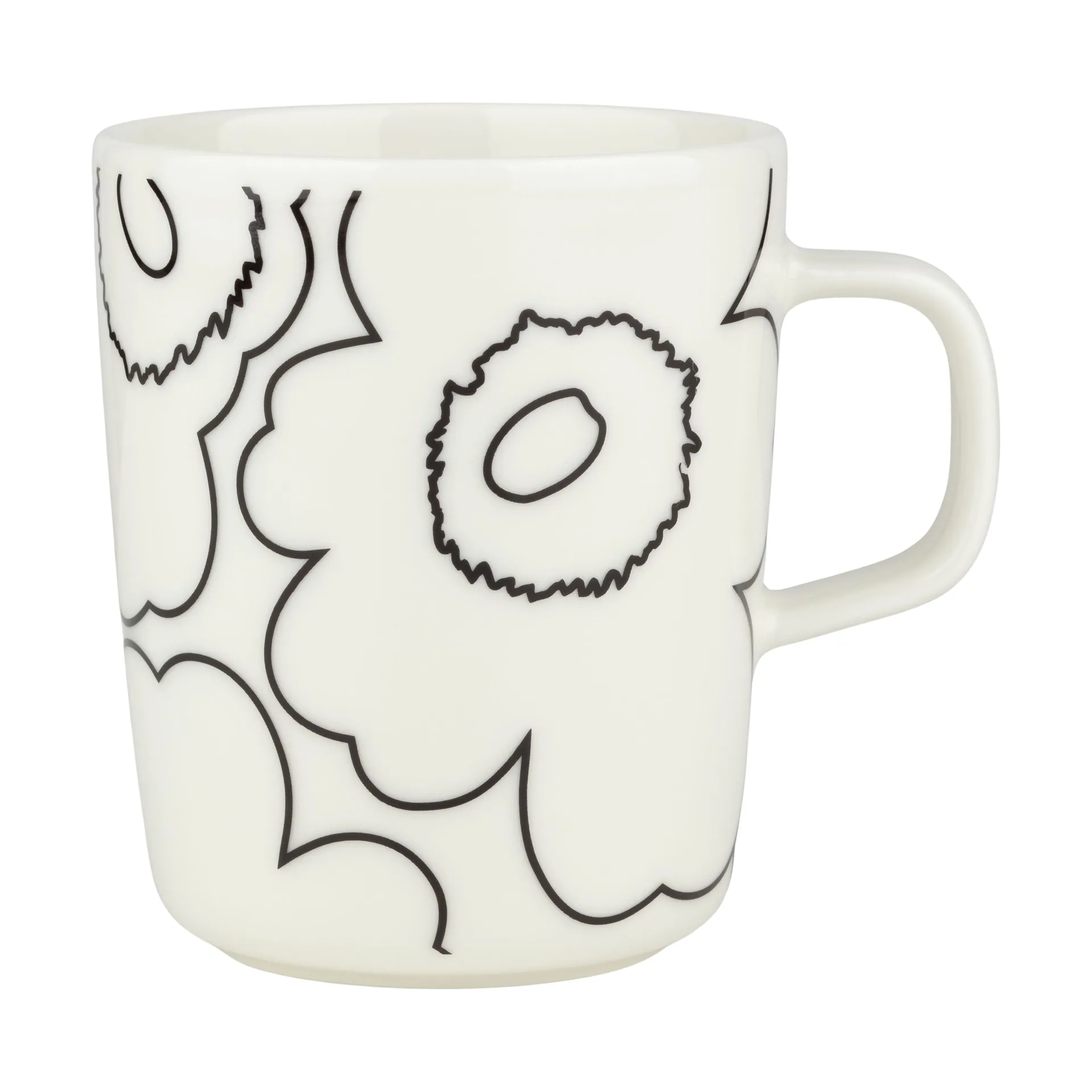 Piirto Unikko Oivo kop 2,5 dl, White-black Marimekko