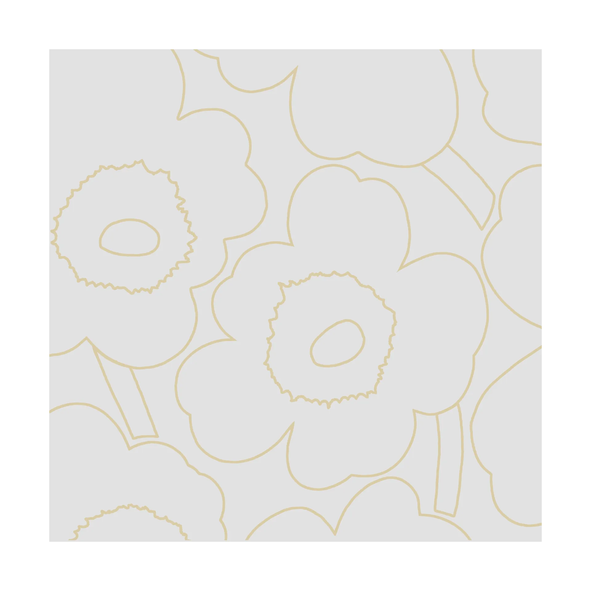 Piirto Unikko serviet 33x33 cm 20-pak, Cream Gold Marimekko