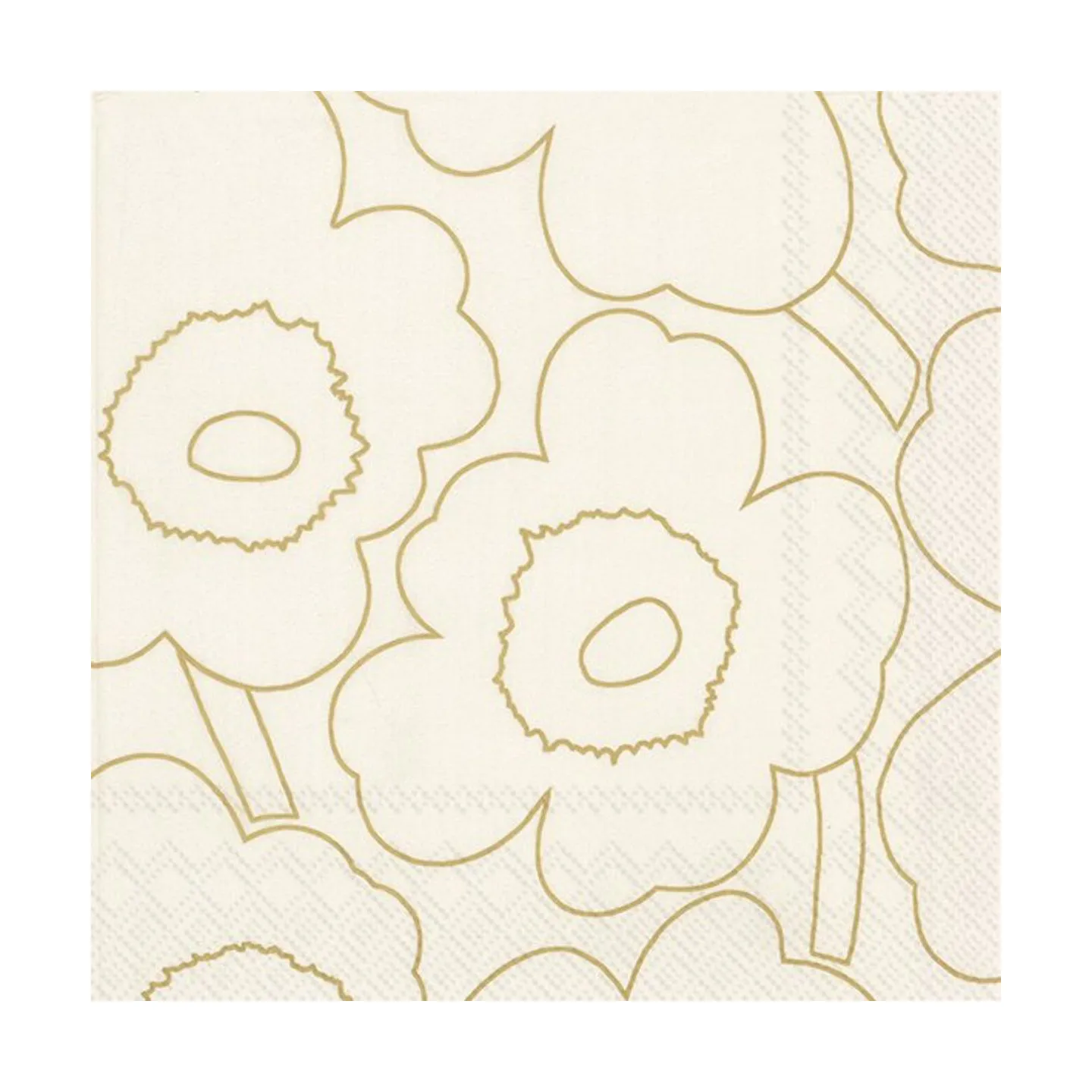 Piirto Unikko serviet 33x33 cm 20-pak, Gold Marimekko