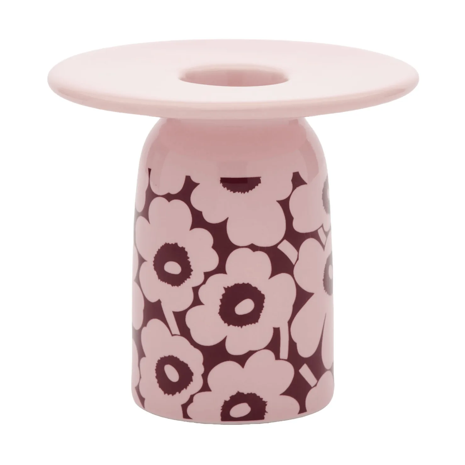 Pikkuinen Unikko lysestage, Pink-burgundy Marimekko