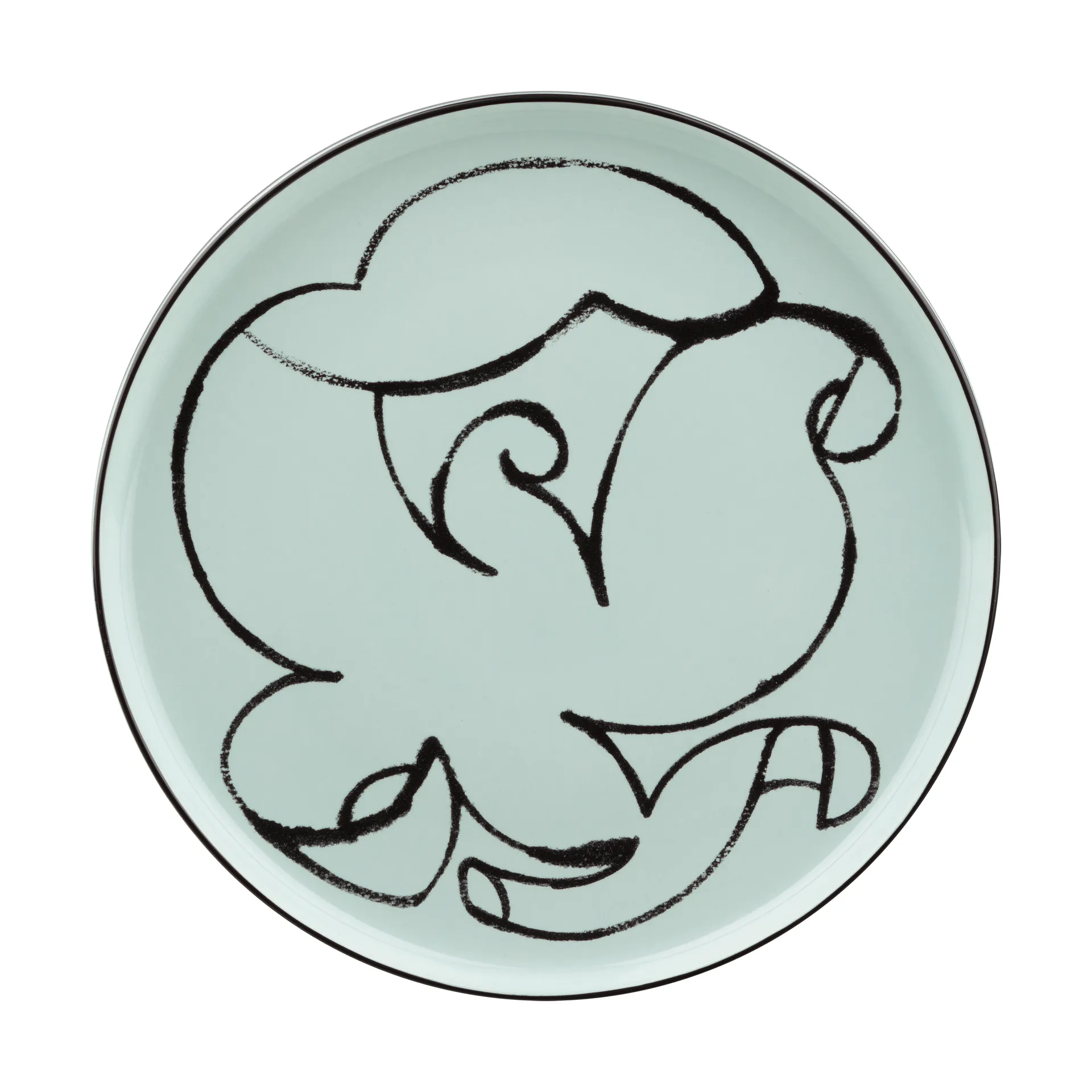 Pistilla tallerken Ø20 cm, Mint-black Marimekko