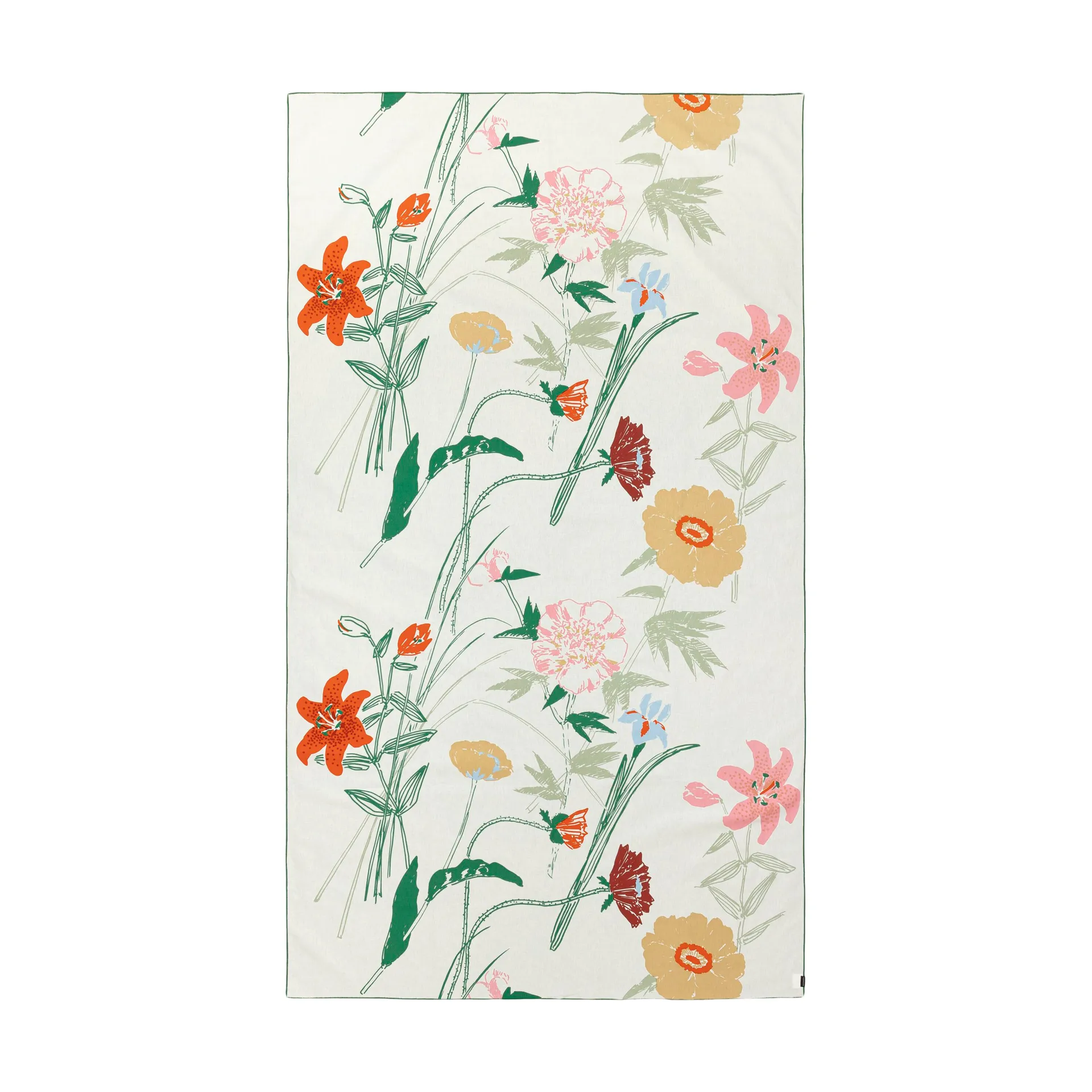 Puutarhakutsut borddug 145x250 cm, White-green-orange-beige Marimekko