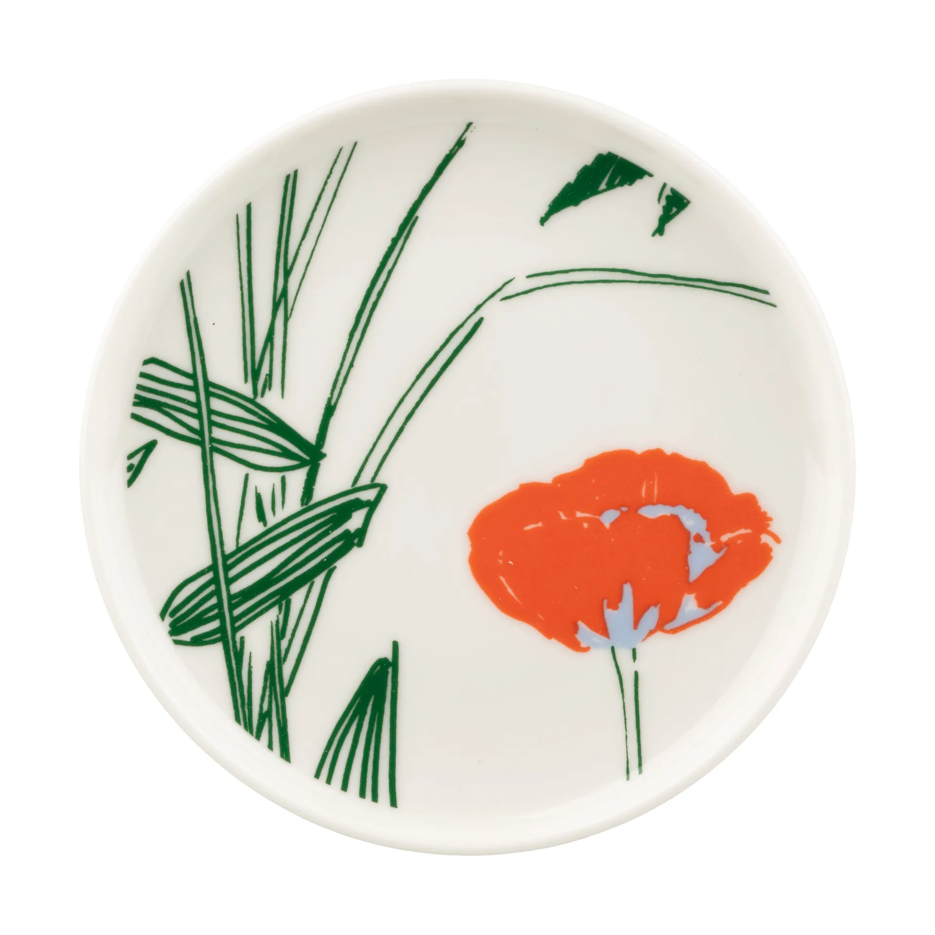 Puutarhakutsut tallerken Ø13,5 cm, White-green-orange Marimekko