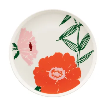 Puutarhakutsut tallerken Ø20 cm - White-green-orange - Marimekko