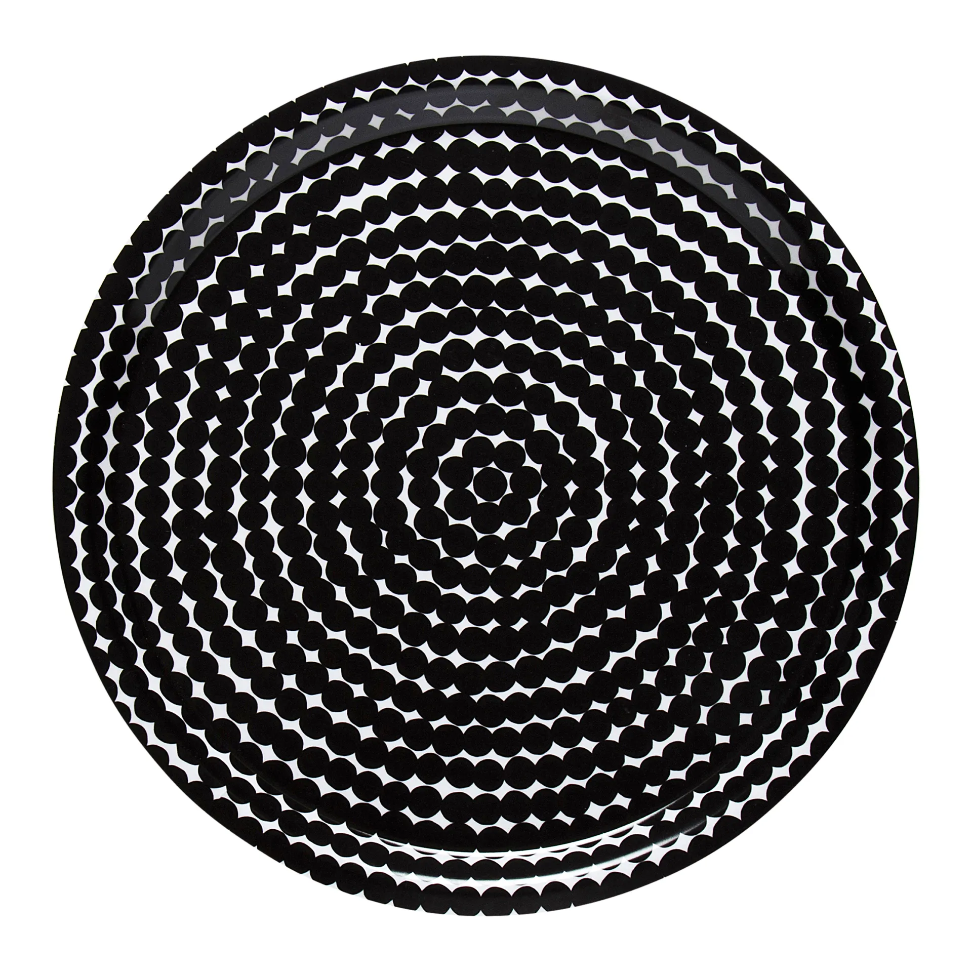 Räsymatto bakke Ø31 cm, Sort-hvid Marimekko