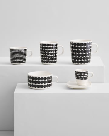 Räsymatto kaffekop 20 cl - Sort-hvid - Marimekko