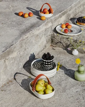 Räsymatto tallerken 20 cm, 6 stk sort-hvid - Marimekko