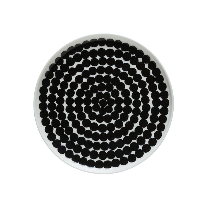 Räsymatto tallerken Ø 20 cm, sort-hvid Marimekko