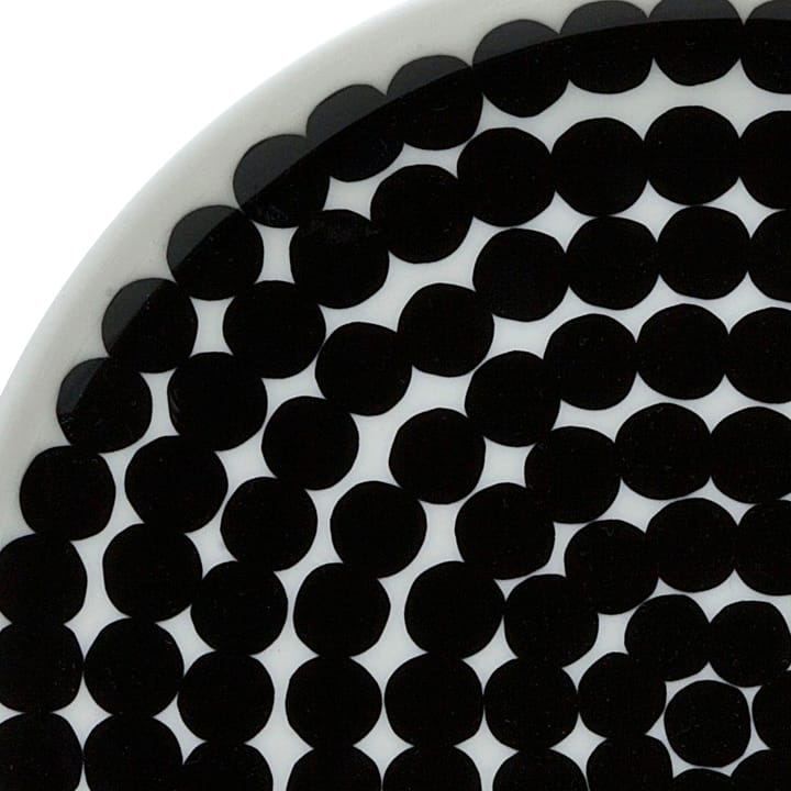 Räsymatto tallerken Ø 20 cm, sort-hvid Marimekko