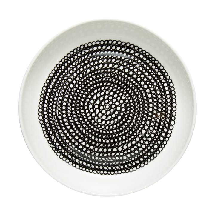 Räsymatto tallerken Ø20,5 cm, Hvid/Sort Marimekko