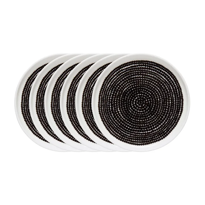 Räsymatto tallerken Ø 25 cm - 6-pakke små prikker - Marimekko