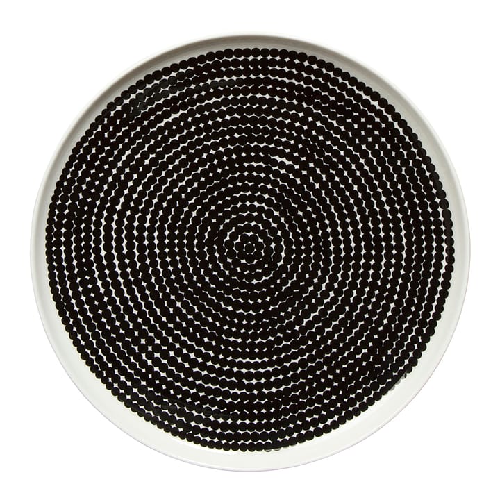 Räsymatto tallerken Ø 25 cm, sort-hvid Marimekko