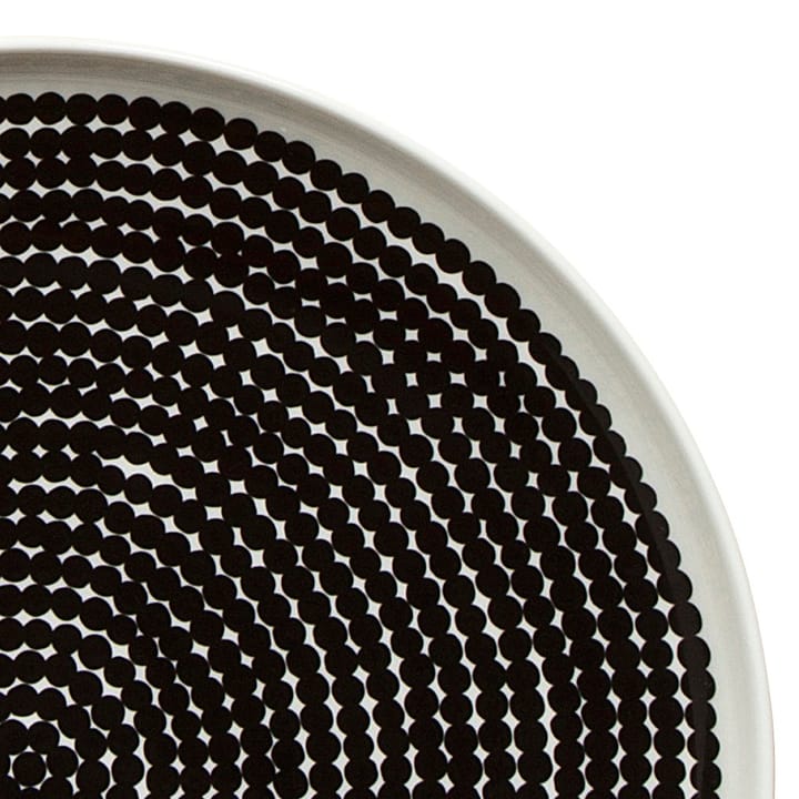 Räsymatto tallerken Ø 25 cm, sort-hvid Marimekko