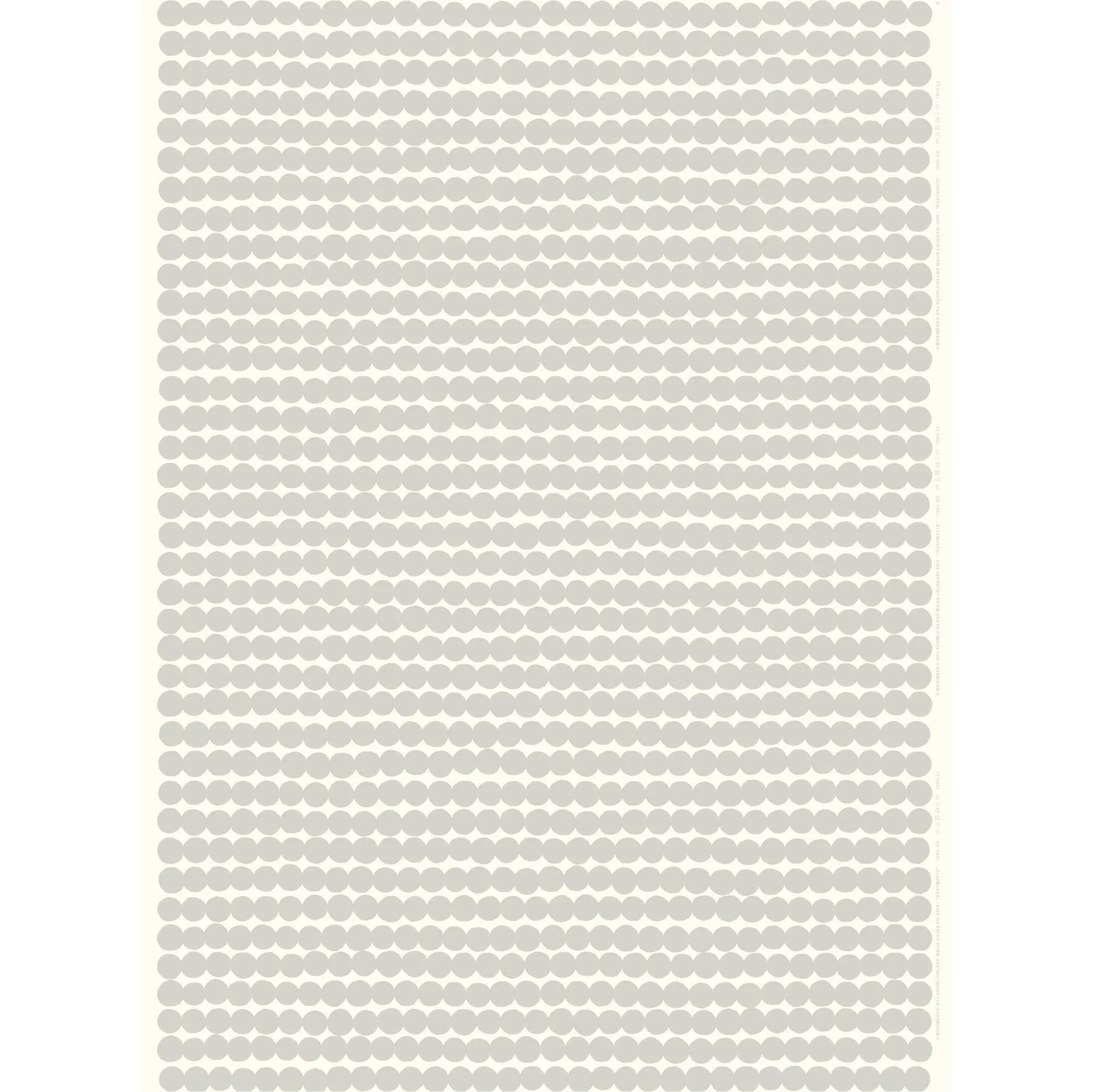 Räsymatto voksdug, Lysegrå Marimekko