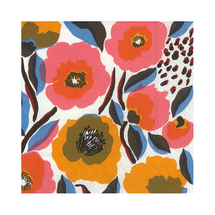 Rosarium servietter 33x33 cm 20-pak, Hvid Marimekko