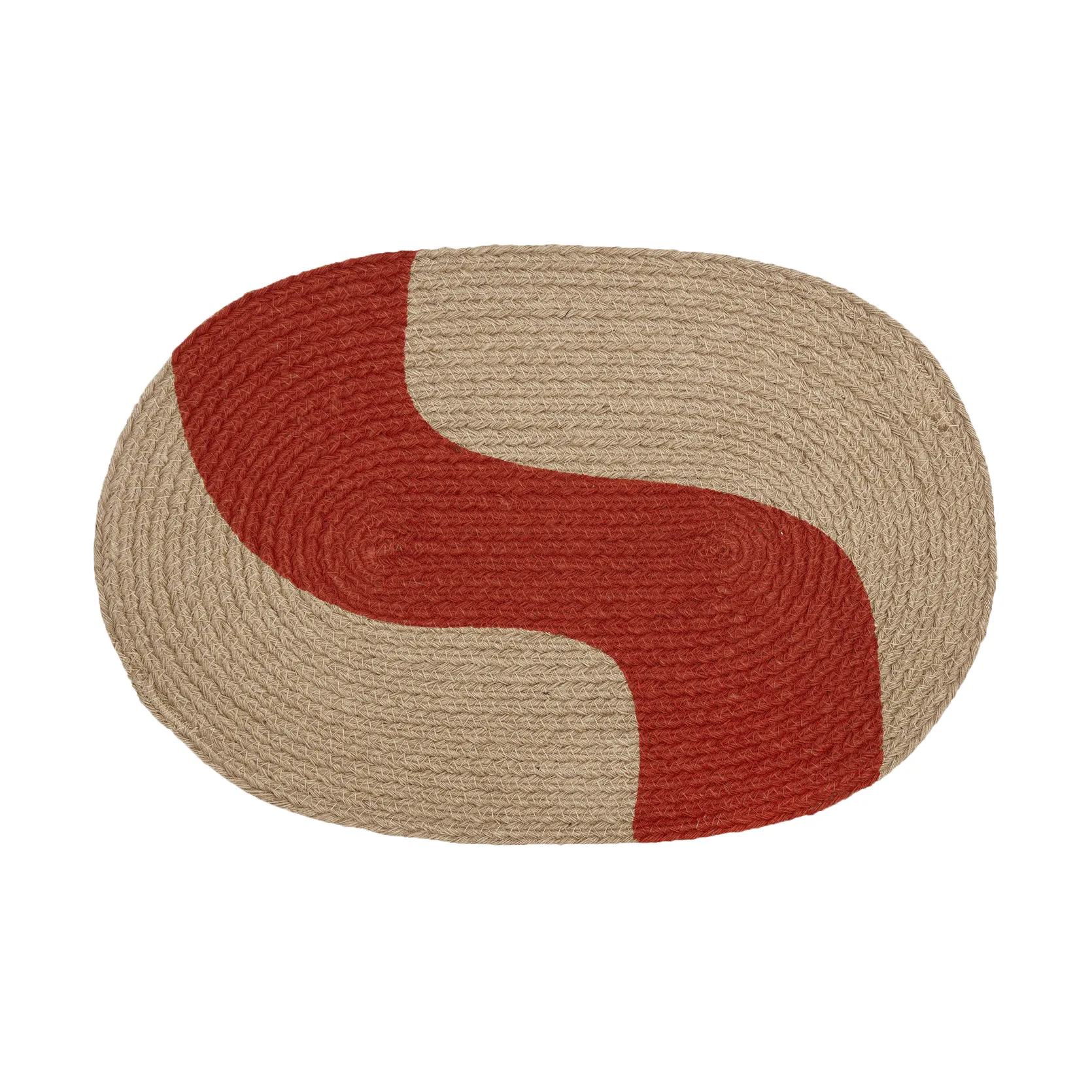 Seireeni dækkeserviet 31x45 cm, Jute/Red Marimekko
