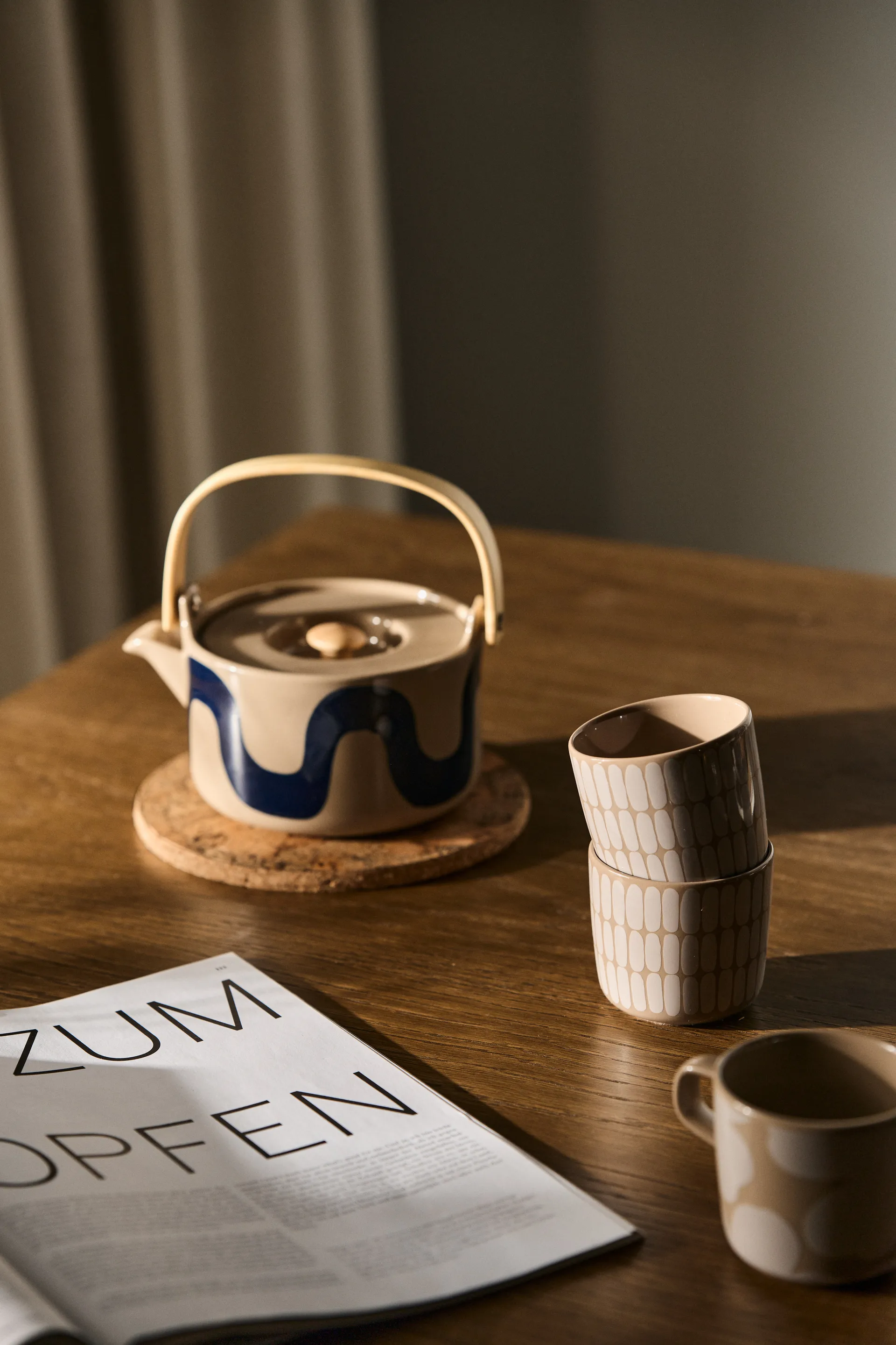 Seireeni tekande 7 dl, Terra/Mørkeblå Marimekko