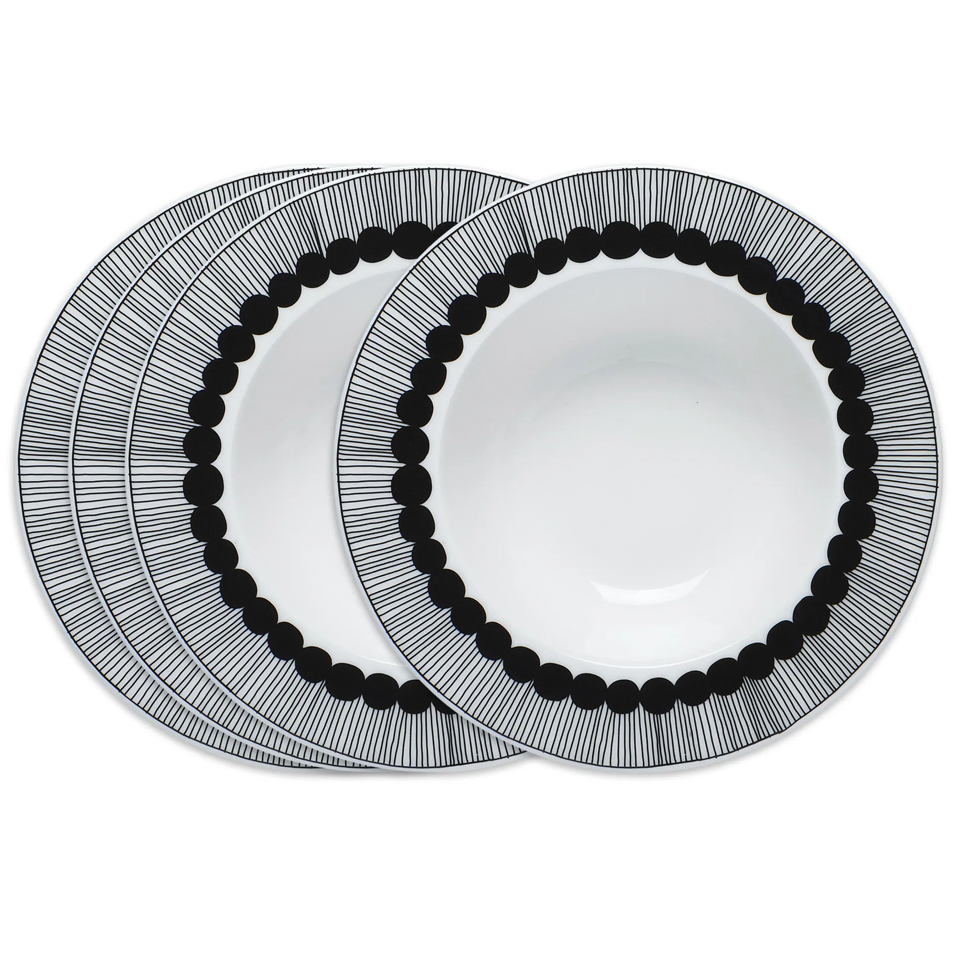 Siirtolapuutarha dyb tallerken Ø 20 cm 4 stk_sort Marimekko