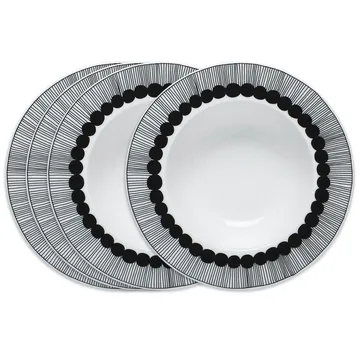 Siirtolapuutarha dyb tallerken Ø 20 cm 4 stk_sort - Marimekko