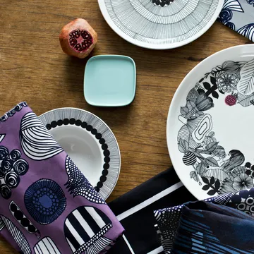 Siirtolapuutarha dyb tallerken Ø 20 cm 4 stk_sort - Marimekko