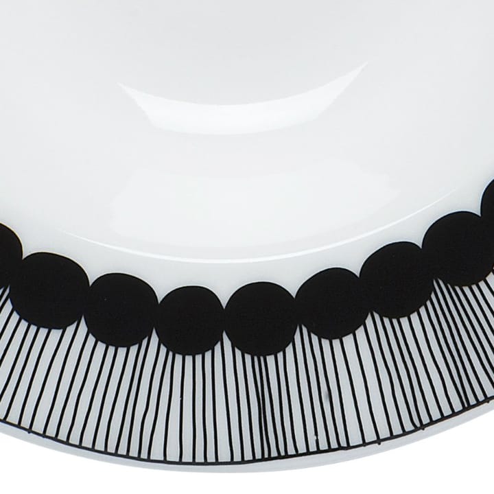 Siirtolapuutarha dyb tallerken Ø 20 cm, sort-hvid Marimekko