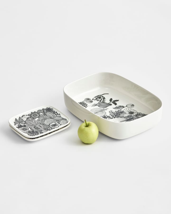 Siirtolapuutarha fad 15 x 12 cm, sort-hvid (Finland 100 år) Marimekko