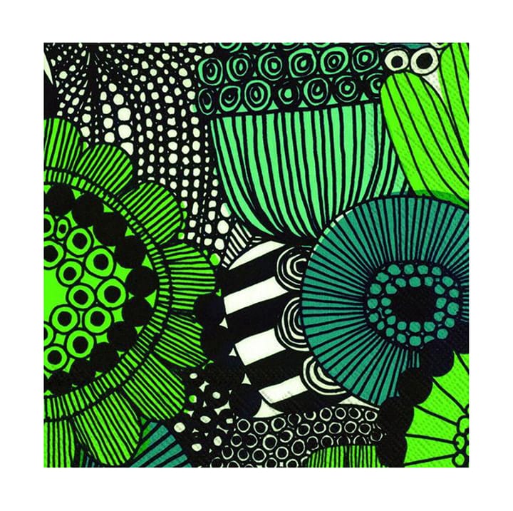 Siirtolapuutarha servietter 33x33 cm 20-pak - Grøn - Marimekko