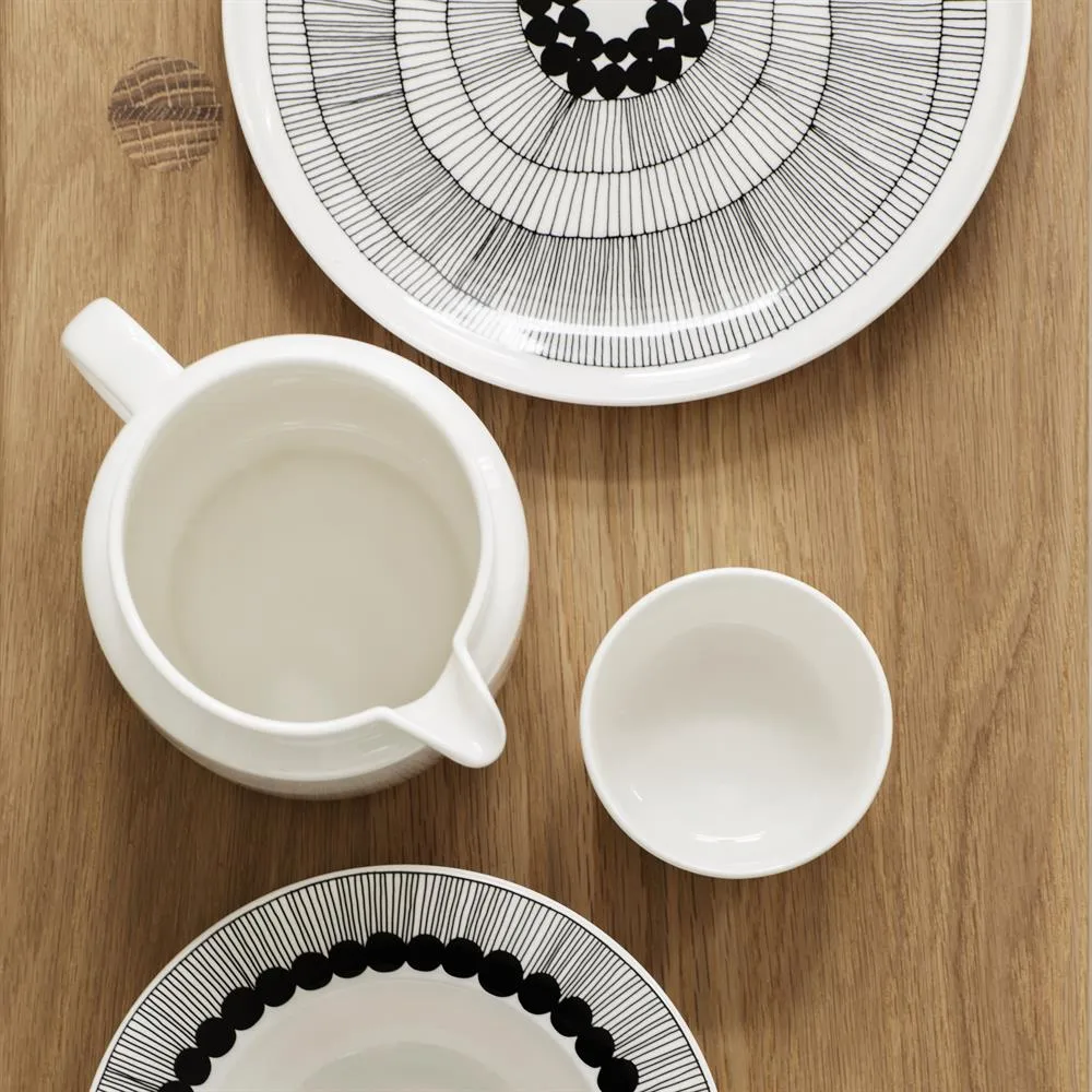 Siirtolapuutarha tallerken Ø 25 cm, 6 stk sort-hvid,  Marimekko
