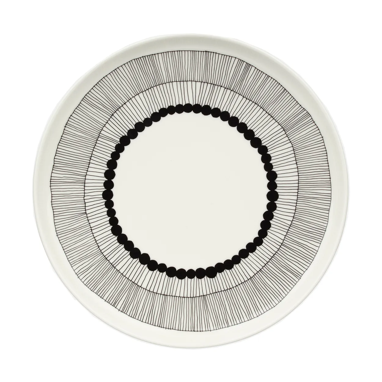 Marimekko Siirtolapuutarha tallerken Ø 25 cm White-black