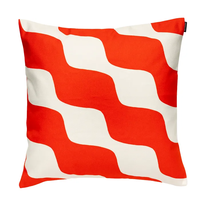 Taifuuni pudebetræk - Natural white, orange red, 50x50 cm - Marimekko