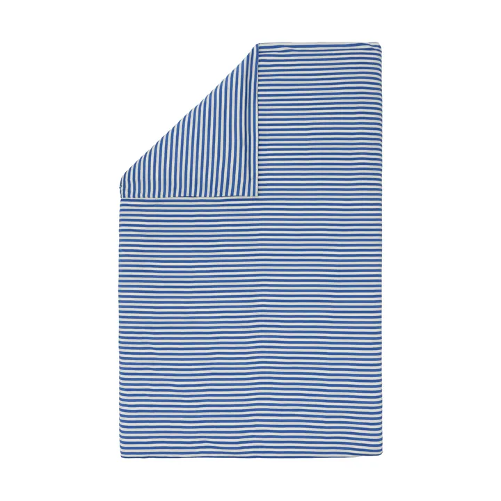 Tasaraita dynebetræk 150x210 cm - Off white-blue - Marimekko