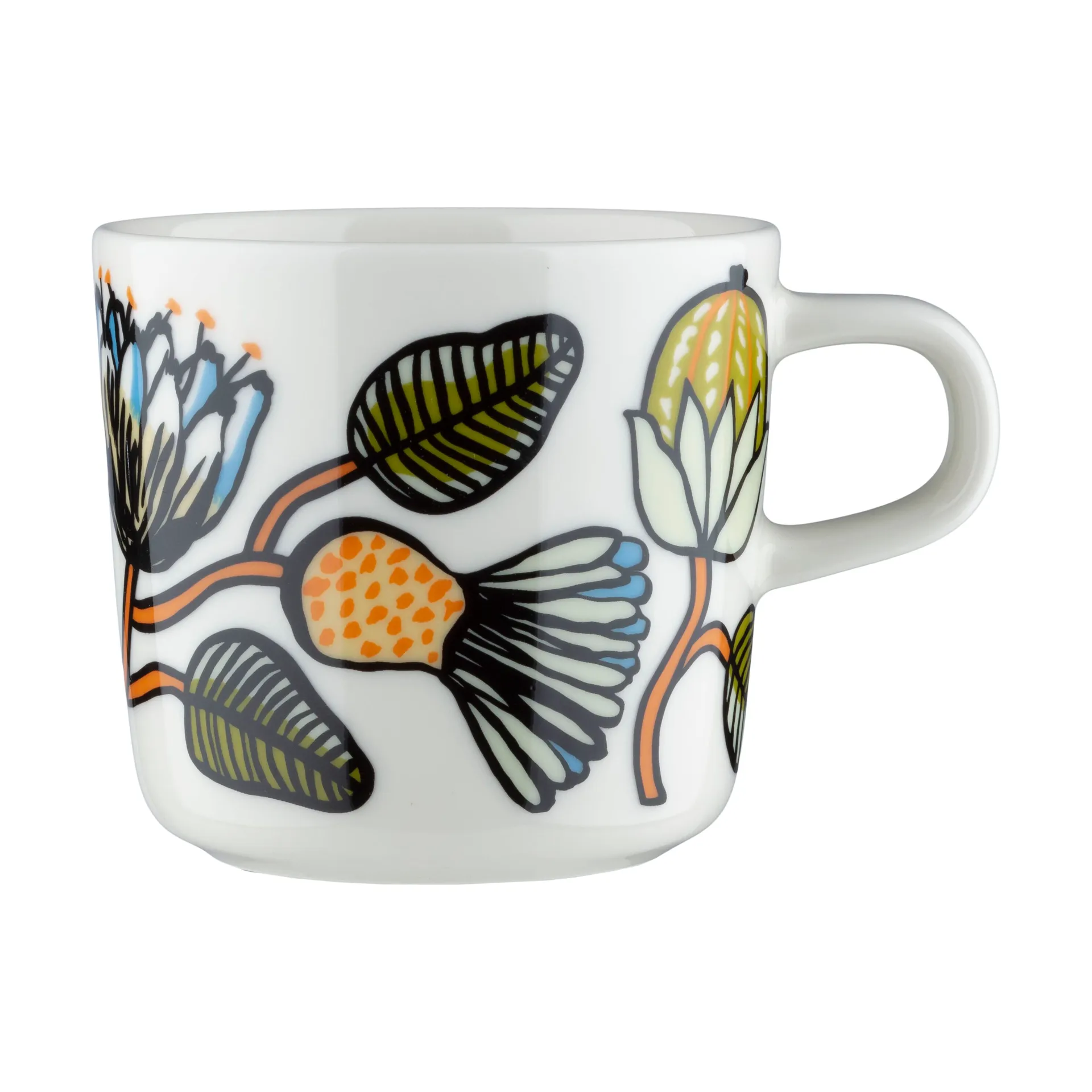 Tiara kaffekop 20 cl, White-warm orange-green Marimekko