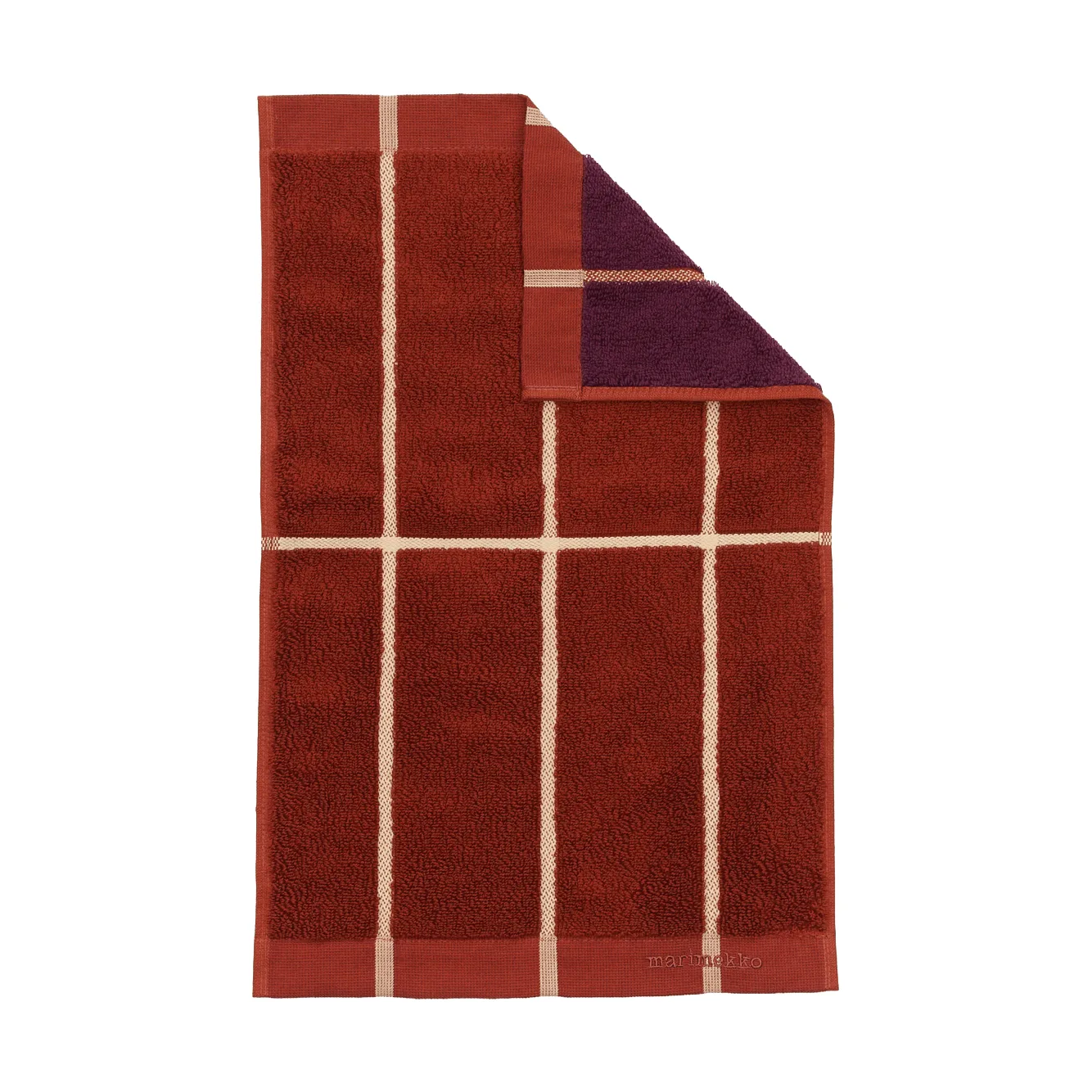 Tiiliskivi håndklæde 50x30 cm, Brick-plum-hay Marimekko