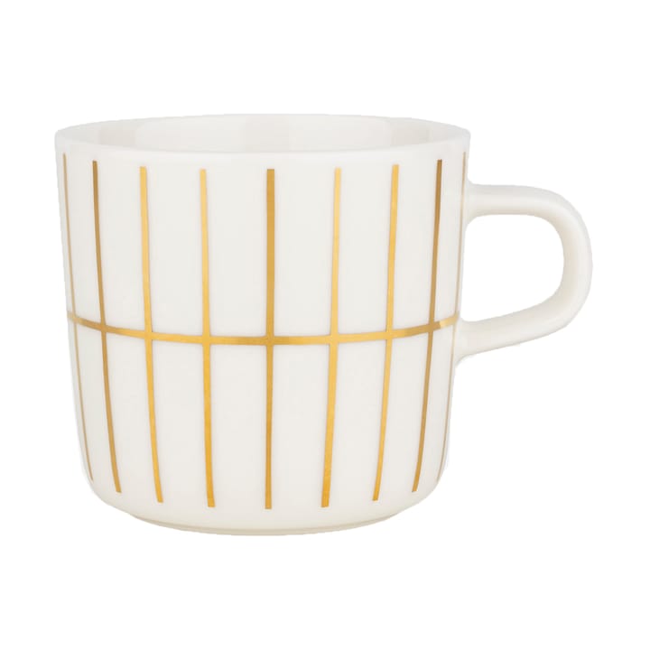 Tiiliskivi kaffekop 20 cl, White-gold Marimekko