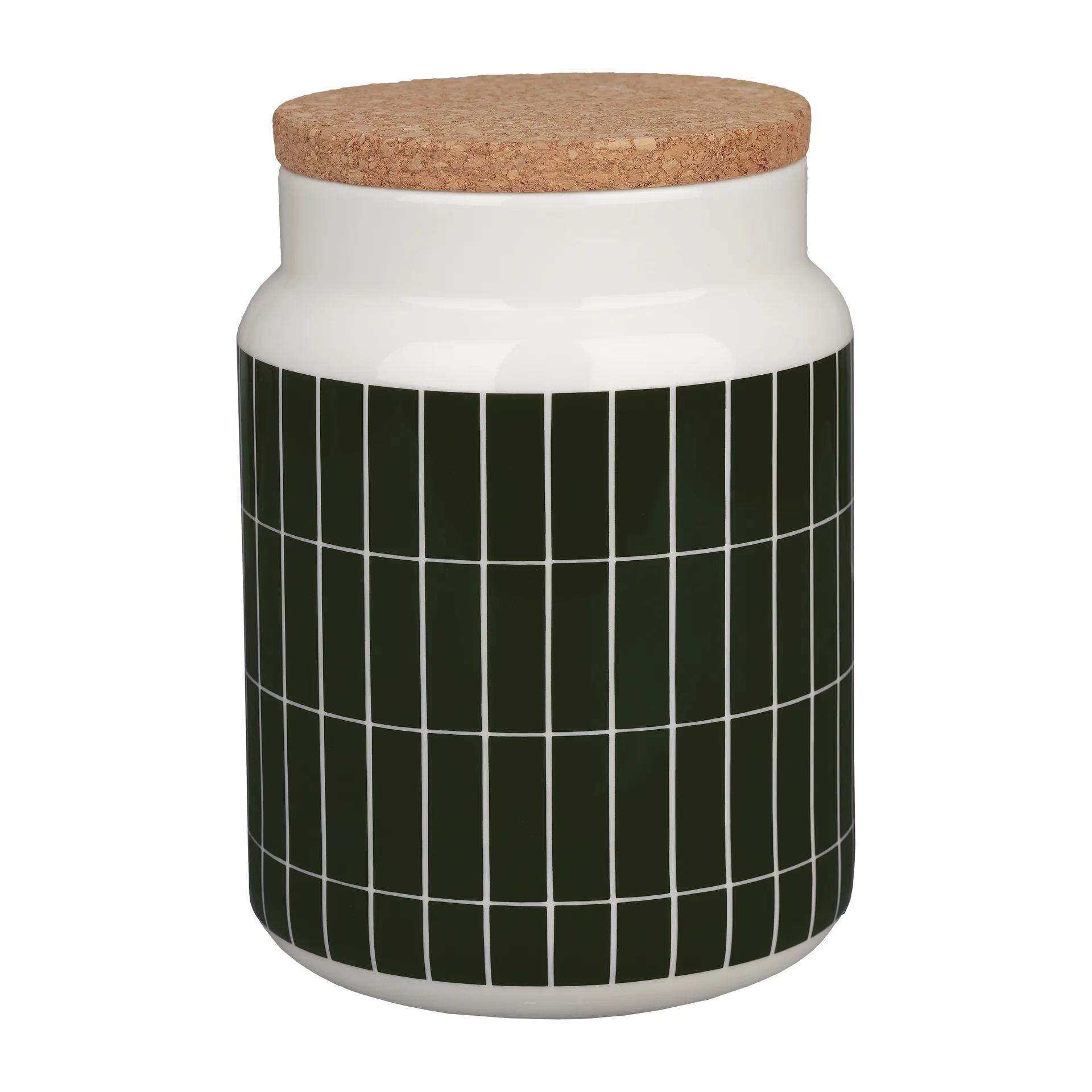 Tiiliskivi krukke 1,2 L, White/Dark green Marimekko