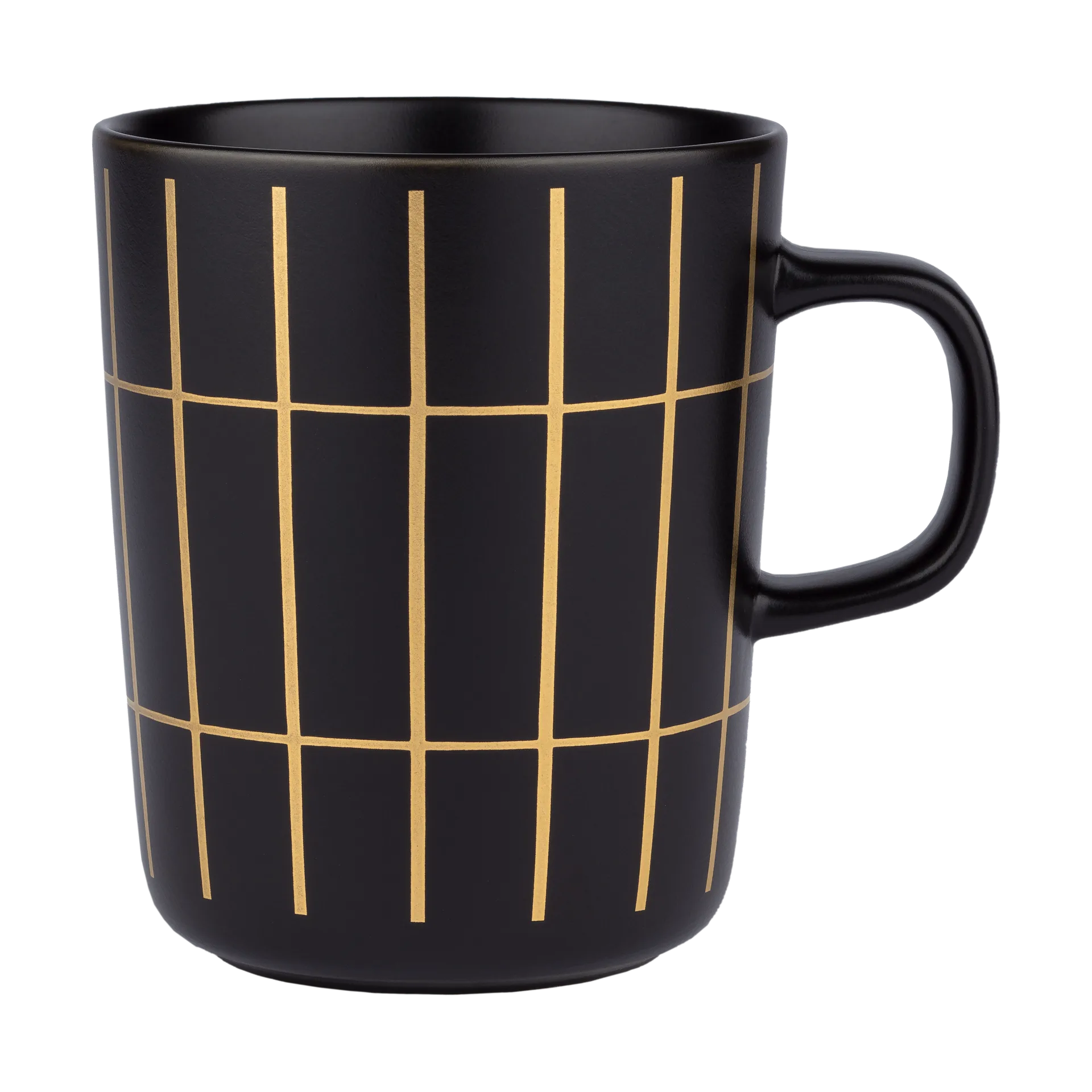 Tiiliskivi metal krus 25 cl, Black-gold Marimekko