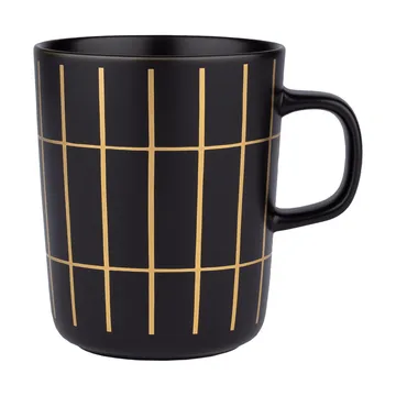 Tiiliskivi metal krus 25 cl - Black-gold - Marimekko