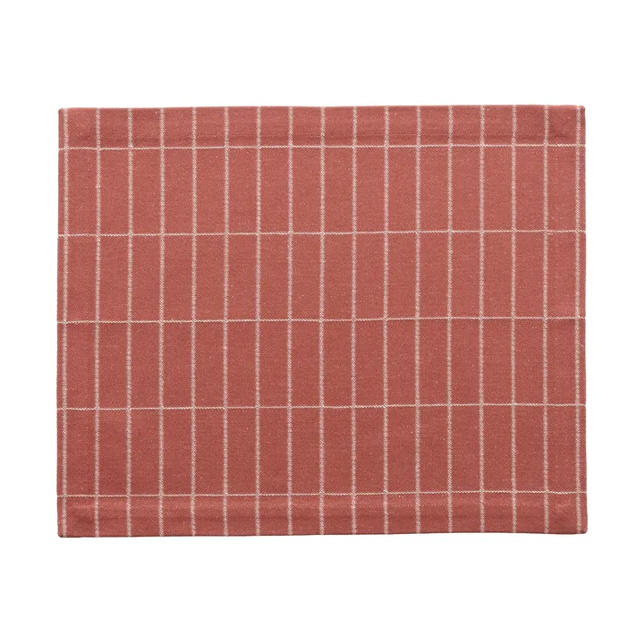 Tiiliskivi vævet dækkeserviet - Chestnut-off white, 31x42 cm - Marimekko