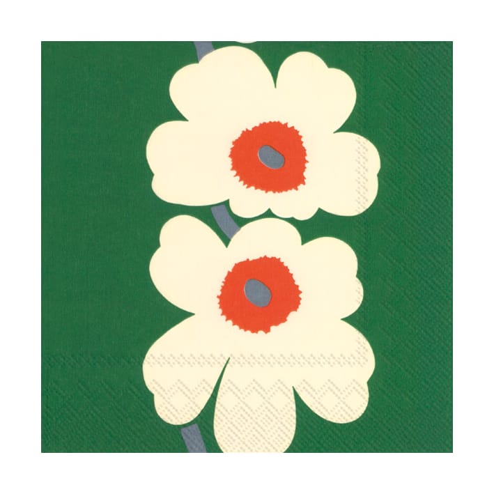 Unikko 60-års jubilæum serviet 33x33 cm 20-pak - Green - Marimekko