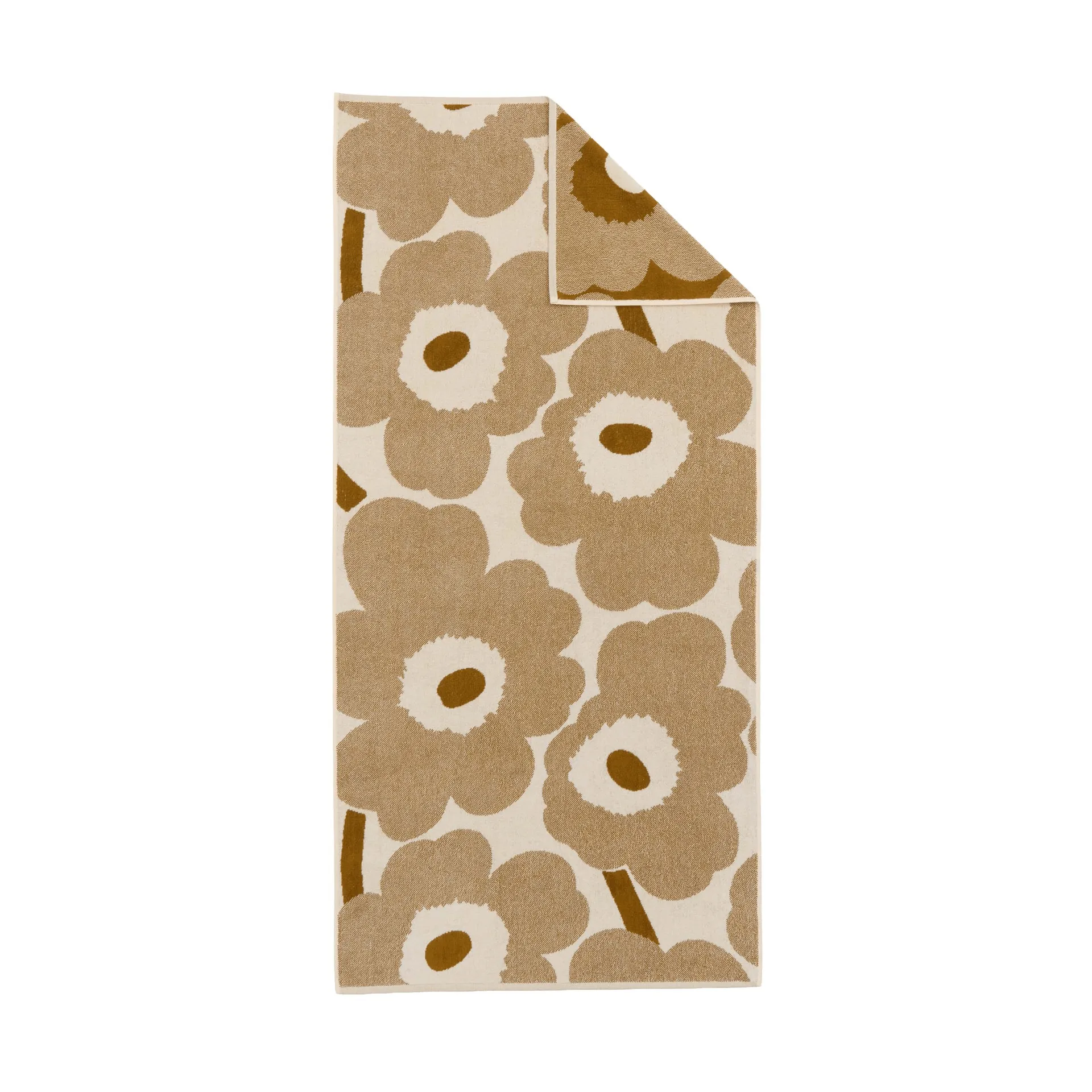 Marimekko Unikko badehåndklæde 70x150 cm Off white-bronze