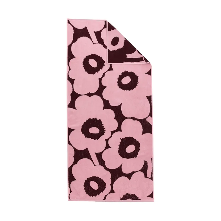 Unikko badehåndklæde 70x150 cm - Plomme-lyserød - Marimekko