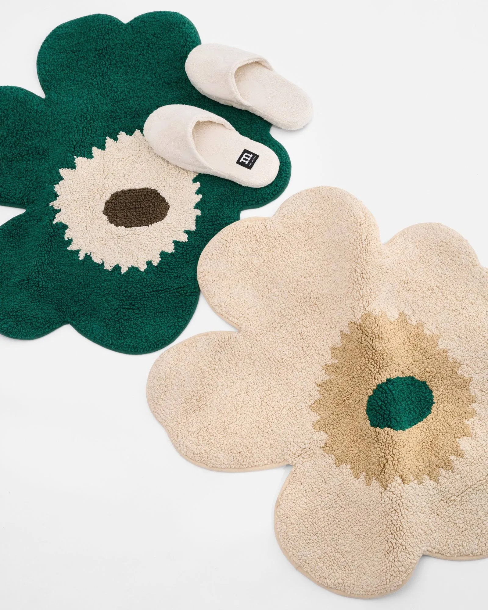 Unikko bademåtte 73x74 cm, Hay-sand-emerald Marimekko