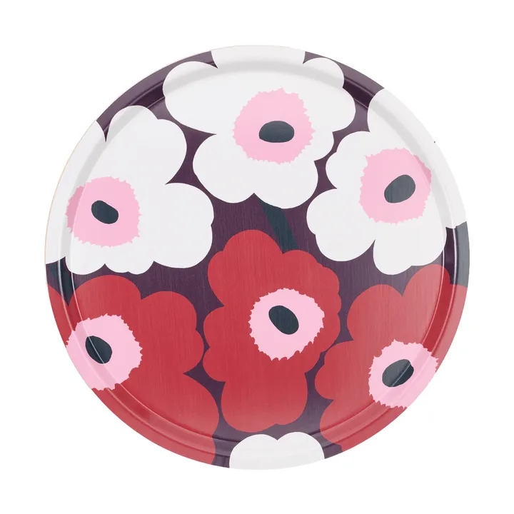 Unikko bakke - Plum-cranberry-off white-rose, Ø46 cm - Marimekko
