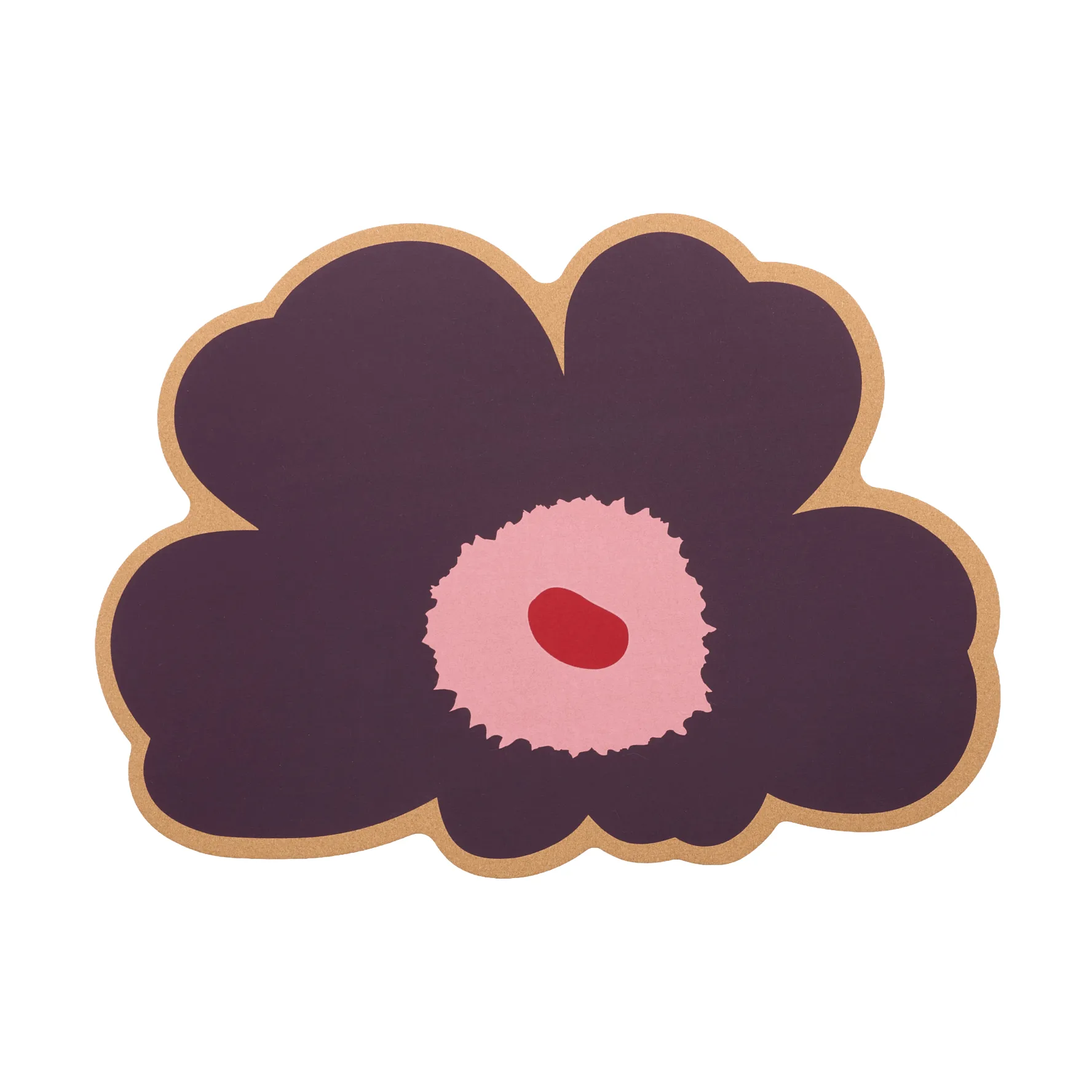 Unikko bordskåner, Cork-plum-pink-cranberry Marimekko