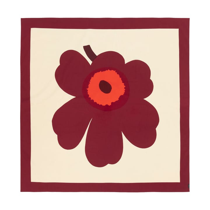Unikko dug 140×140 cm - Vanilla-burgundy-red - Marimekko
