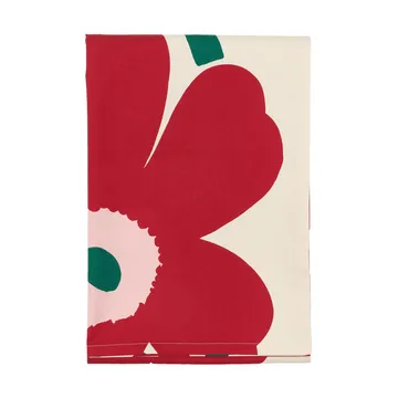 Unikko dug - Off white-cranberry-rose, 135x250 cm - Marimekko